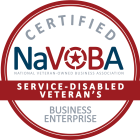 Certified NaVOBA Service-Disabled Veteran's Business Enterprise Logo